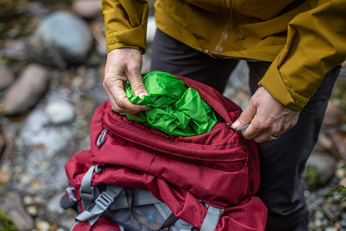 ​​Osprey Ariel 65 backpacking pack (rain cover in lid pocket)